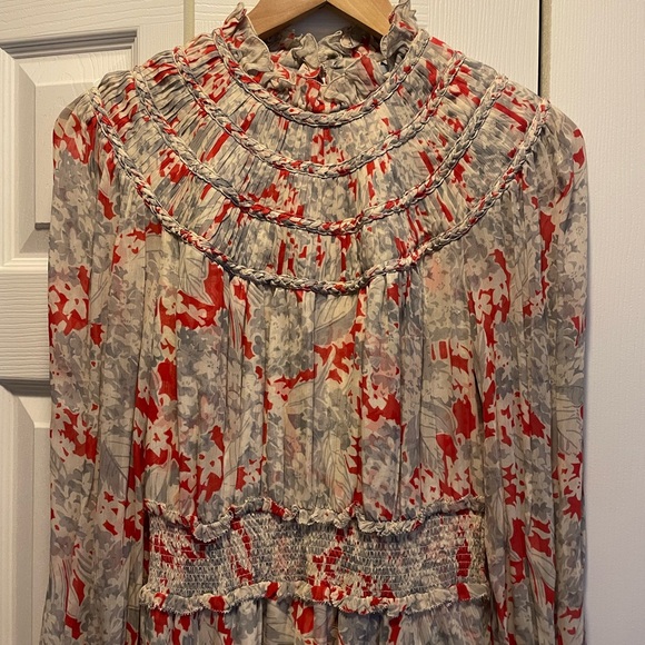 Ralph Lauren Floral Crinkled Georgette Dress size 4 - Picture 6 of 9